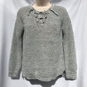 It’s Our Time Lace Up Sweater